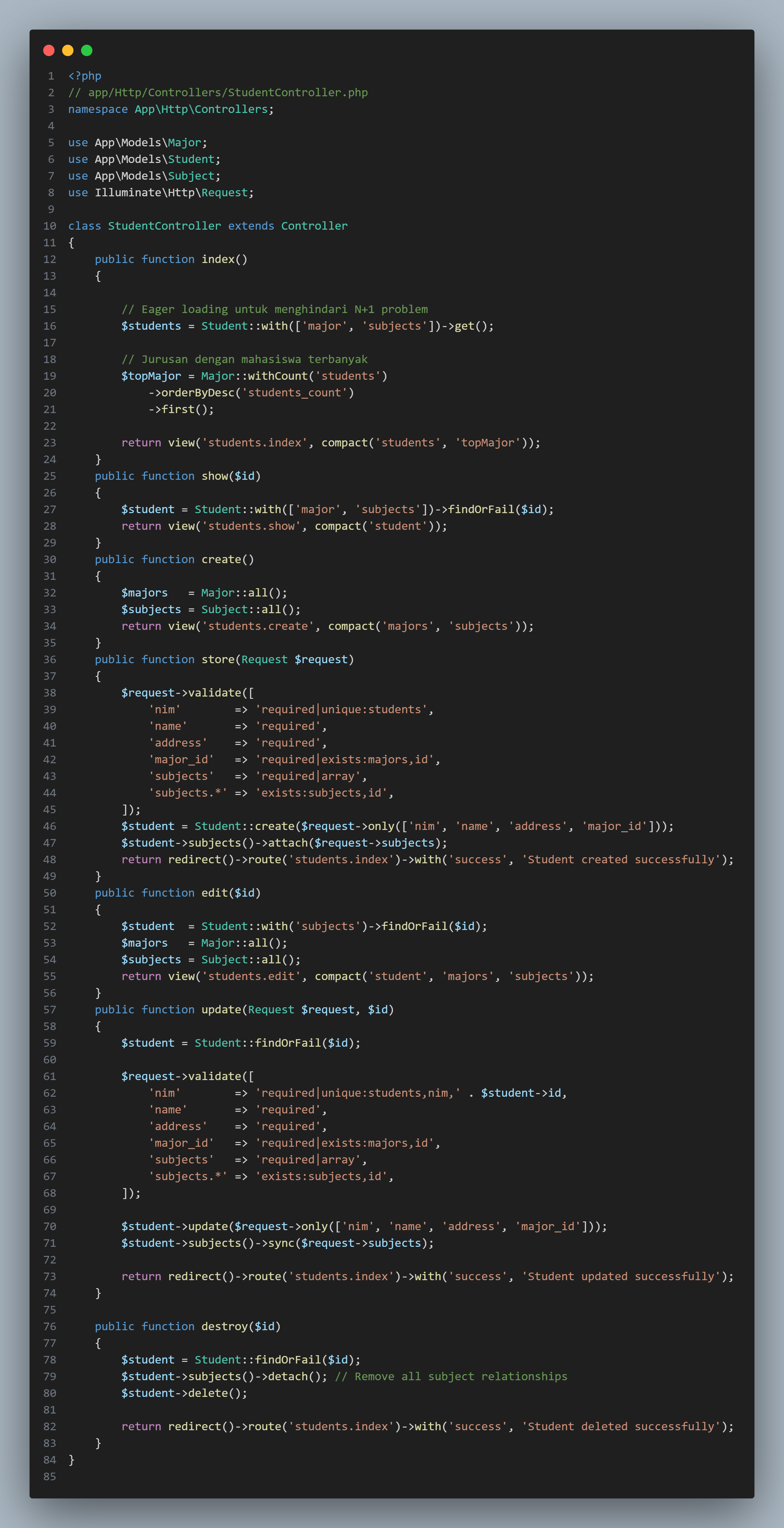 Mahasiswa Class Part 3