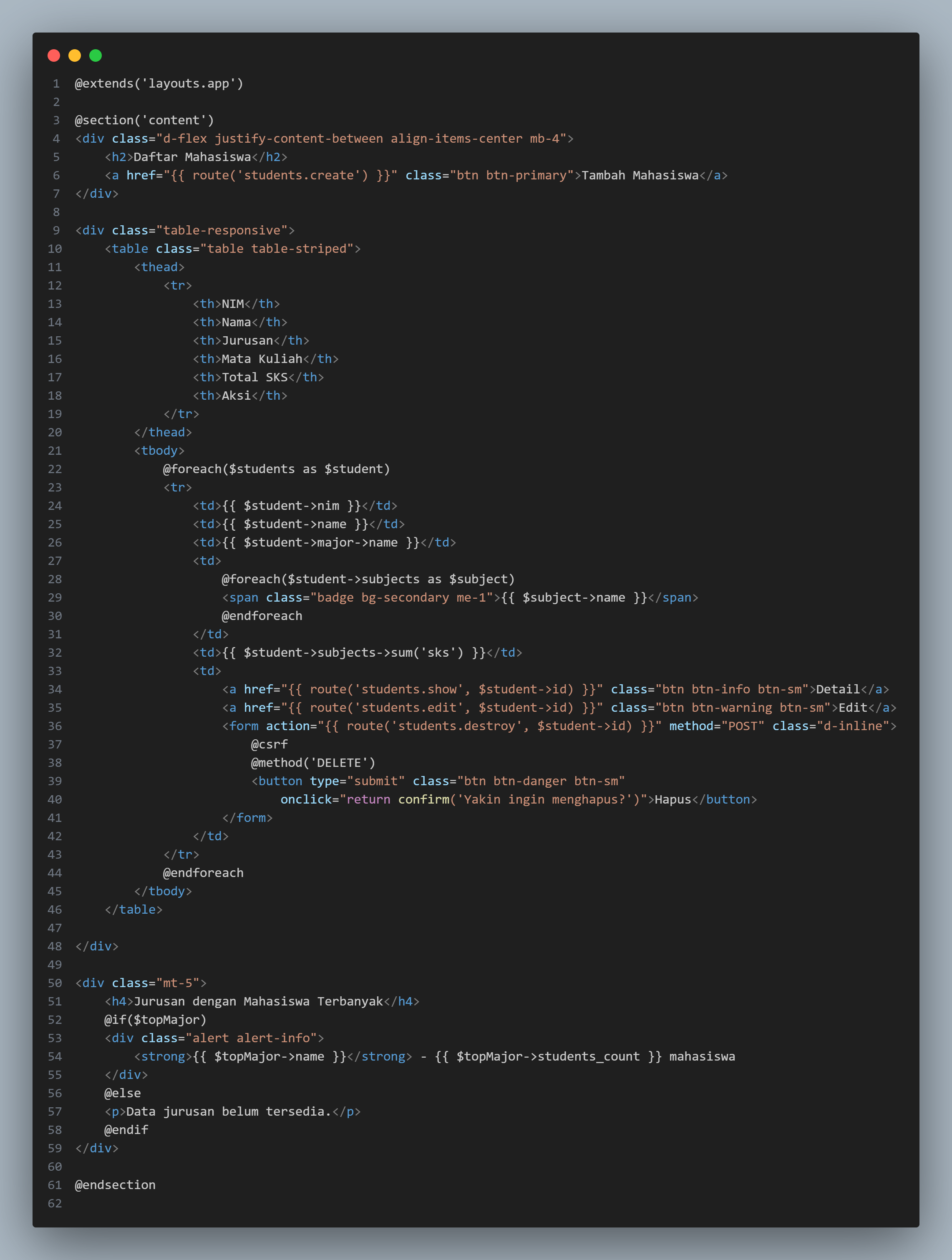Mahasiswa Class Part 3