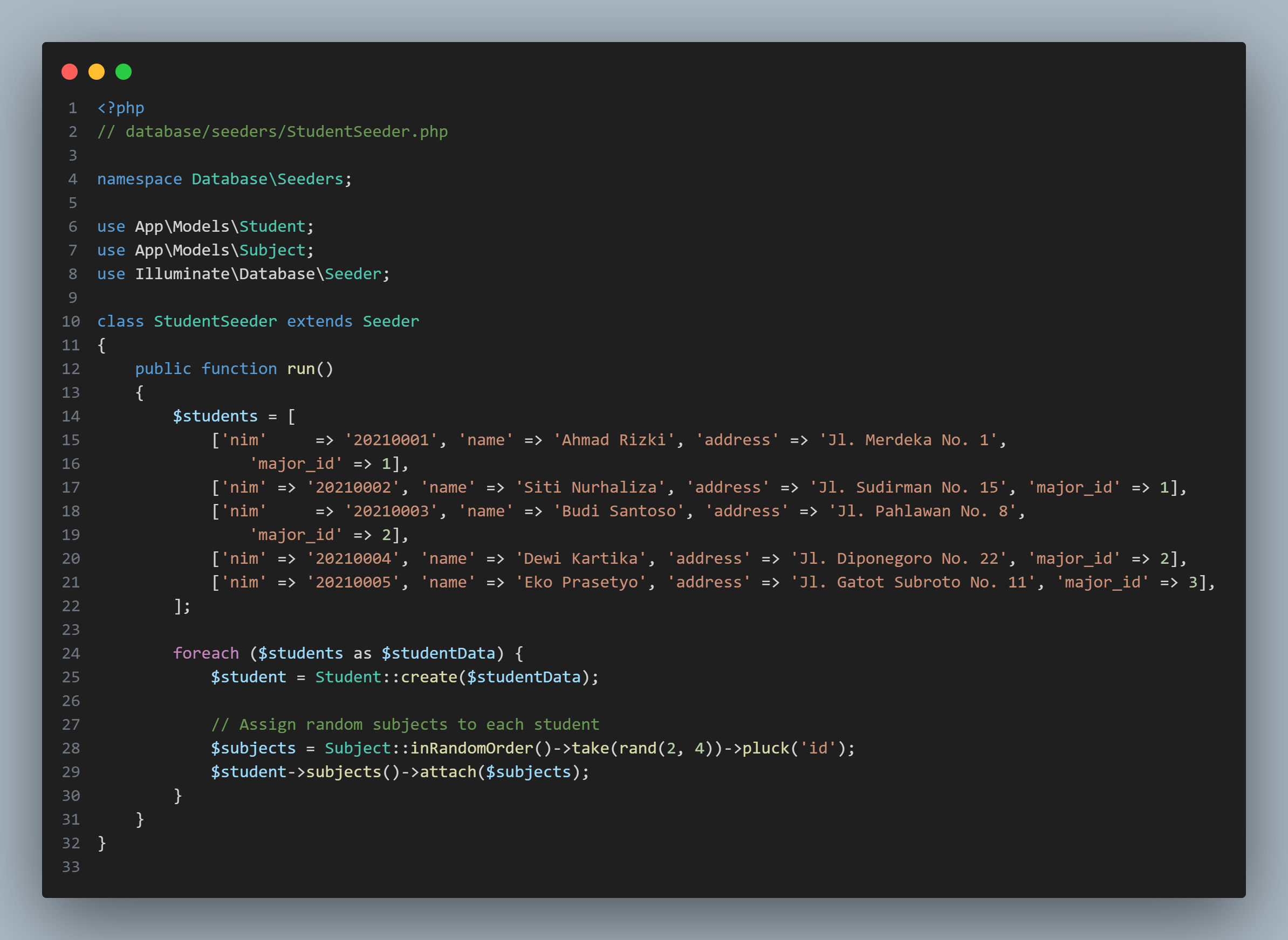 Mahasiswa Class Part 1
